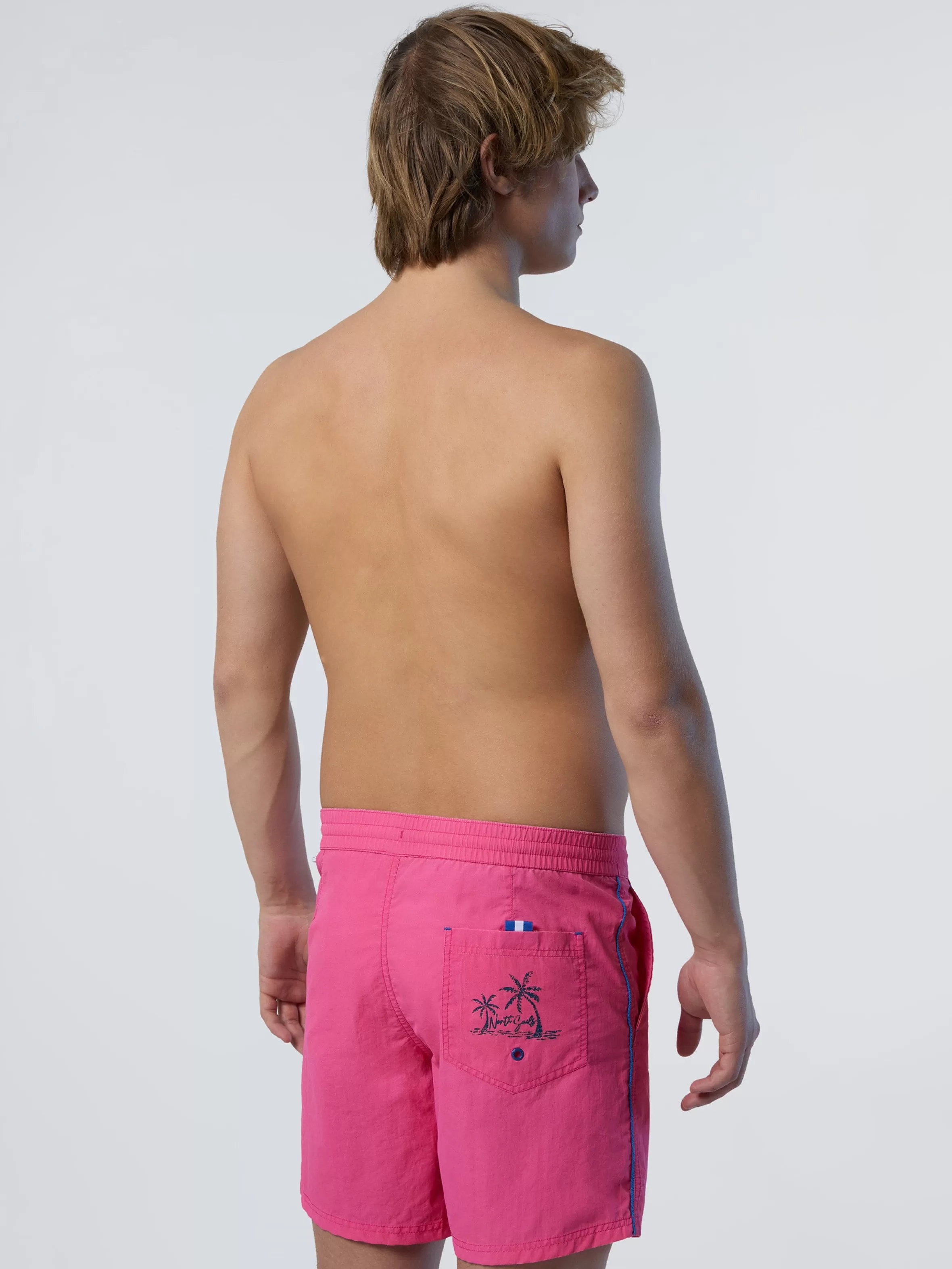 Uomo North Sails Boxer Mare In Nylon Lavato